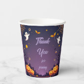 ダークブルーリトルブハロウィーン誕生日紙カップ 紙コップ (裏面)