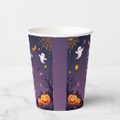 ダークブルーリトルブハロウィーン誕生日紙カップ 紙コップ (左)