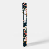 ダークブルーヴィンテージスタイルガーデンフラワーパターン Case-Mate iPhoneケース (裏面 / 左)