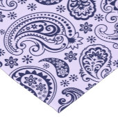 ダークブルーヴィンテージペイズリーオンラベンダー ショートテーブルランナー (コーナー)