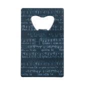 ダークブルーヴィンテージ音楽 クレジットカード栓抜き (裏面)