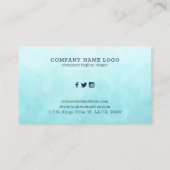 ダークブルーヴィンテージ風帆船 名刺 (裏面)