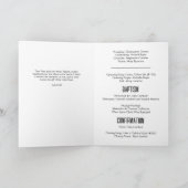 ダークブルー写真フロントポルカドット折り畳みバプテスマ プログラム (内部)