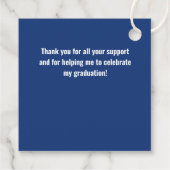 ダークブルー卒業メッセージカード フェイバータグ (裏面)