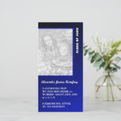 ダークブルー卒業発表 案内状 (スタンド正面)