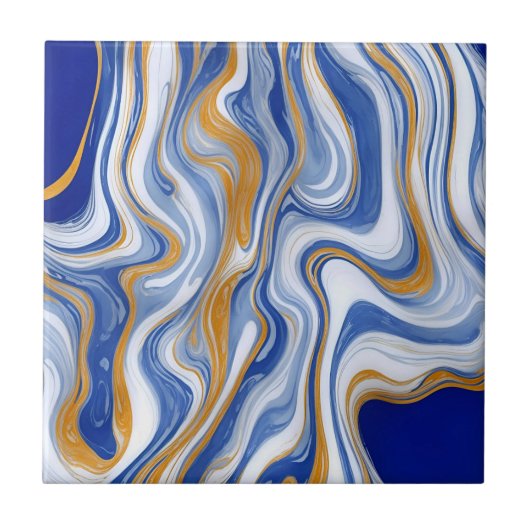 ダークブルー大理石タイル タイル (正面)