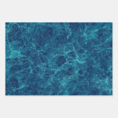 ダークブルー大理石テクスチャ ラッピングペーパーシート (正面3)