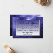 ダークブルー大理石ハッピーリタイアメントありがとう ノートカード (正面/裏面インサイチュ)