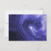 ダークブルー大理石ハッピーリタイアメントありがとう ノートカード (裏面)