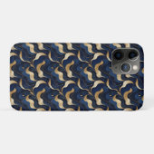 ダークブルー大理石調の装飾的なiPhone/iPadケース Case-Mate iPhoneケース (裏面(横))