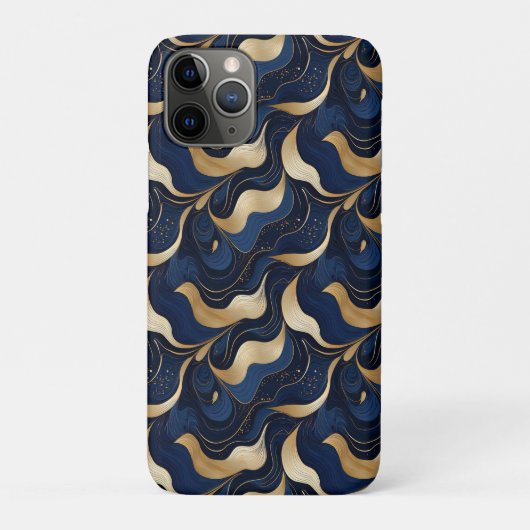 ダークブルー大理石調の装飾iPhone/iPadケース Case-Mate iPhoneケース (裏)