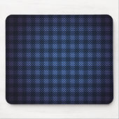 ダークブルー市松模様に炭素繊維パターン（の模様が）ある マウスパッド (正面)