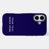 ダークブルー平野エレガントミニマル書道 Case-Mate iPhoneケース (裏面 (横))