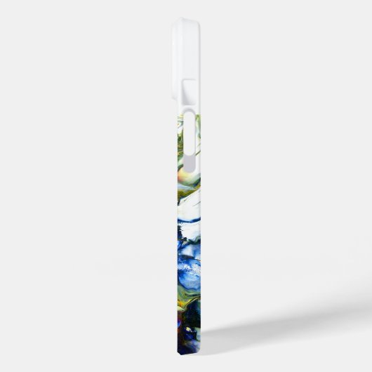 ダークブルー抽象芸術流体アーモノグラムのトケースメイト Case-Mate iPhoneケース (裏面 / 左)