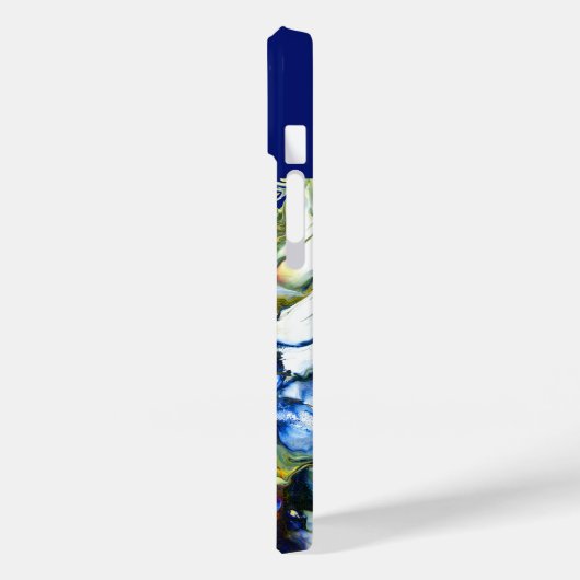 ダークブルー抽象芸術流体アーモノグラムのト Case-Mate iPhoneケース (裏面 / 左)