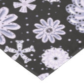 ダークブルー抽象芸術花柄 テーブルクロス (アングル)