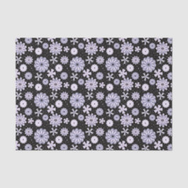 ダークブルー抽象芸術花柄 薄葉紙