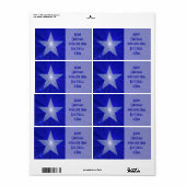 ダークブルー星名ギフトラベルラベル大 ラベル (フルシート)