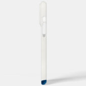 ダークブルー水彩花柄iPhoneケース Case-Mate iPhoneケース (裏面 / 左)
