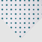 ダークブルー水玉模様オンホワイトカスタムティッシュペーパー 薄葉紙 (詳細)