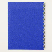 ダークブルー淡い色ののようなキラキラする白いネコの瞳 プランナー手帳 (裏面)