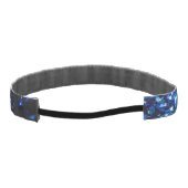 ダークブルー深い光沢のあるフェイクグリッターきらめき アスレチックヘッドバンド (裏面)