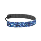 ダークブルー深い光沢のあるフェイクグリッターきらめき アスレチックヘッドバンド (左)