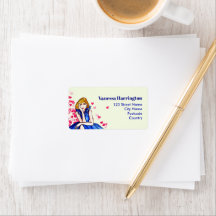 ダークブルー王室のカクテルガウンファッションイラストレーション