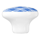 ダークブルー白タータンチェックパターンyxm0uat9対角線 セラミックノブ (側面)