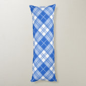 ダークブルー白タータンチェックパターンyxm0uat9対角線 ボディピロー (裏面 (縦))