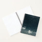ダークブルー白鳥の行頭文字 ノートブック (内部)