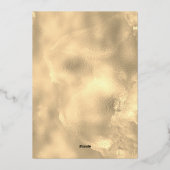 ダークブルー結婚ゴールドフォイルカード 箔シーズンカード (裏面)