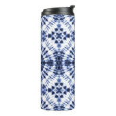 ダークブルー絞り染めパターン タンブラー (回転左)