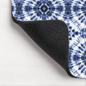 ダークブルー絞り染めパターン マウスパッド (コーナー)