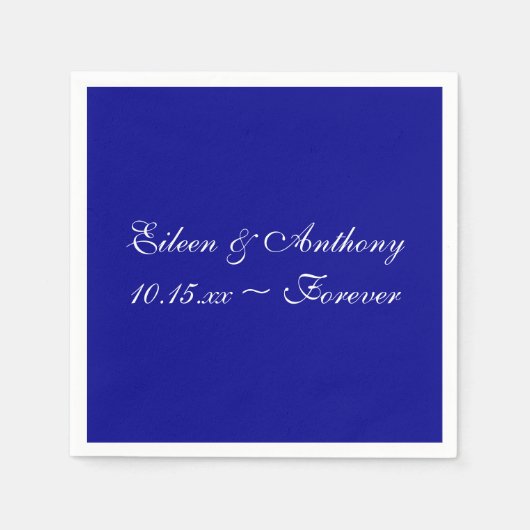 ダークブルー耐久色補完紙ナプキン スタンダードカクテルナプキン (正面)