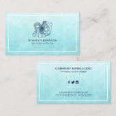 ダークブルー航海のタコ 名刺 (正面/裏面)