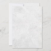 ダークブルー赤面ピンクフローラクリスチャン結婚ズ 招待状 (裏面)