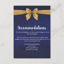 ダークブルー金ゴールドボウ エンクロージャーカード