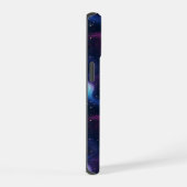 ダークブルー銀河系パターン iPhone 15ケース (右側面)