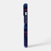 ダークブルー銀河系パターン iPhone 15ケース (左側面)