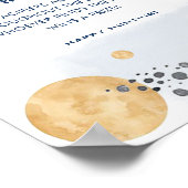 ダークブルー銀河系宇宙ベビーシャワーおしゃぶり狩り ポスター (角)