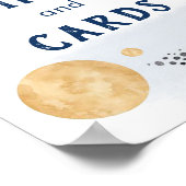 ダークブルー銀河系宇宙ベビーシャワーギフトとカード ポスター (角)