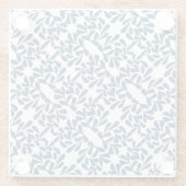 ダークブルー離れ抽象芸術コースター ガラスコースター (裏面)