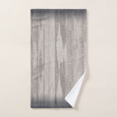 ダークブルー雪のクリスマスボールホリー バスタオルセット (ハンドタオル)