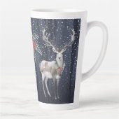 ダークブルー雪トナカイのクリスマスベリー カフェラテマグ (右)