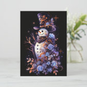 ダークブルー霜の降りたのクリスマスカード シーズンカード (スタンド正面)