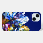 ダークブルー鮮やか抽象芸術流体アート Case-Mate iPhoneケース (裏面 (横))