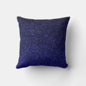 ダークブルー黒スパークリーグリッター枕 クッション (裏面)