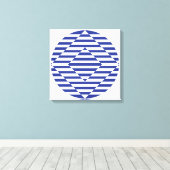 ダークブルー16インチx 16インチウォールアートの光学アート キャンバスプリント (インサイチュ (ウッドフロア))