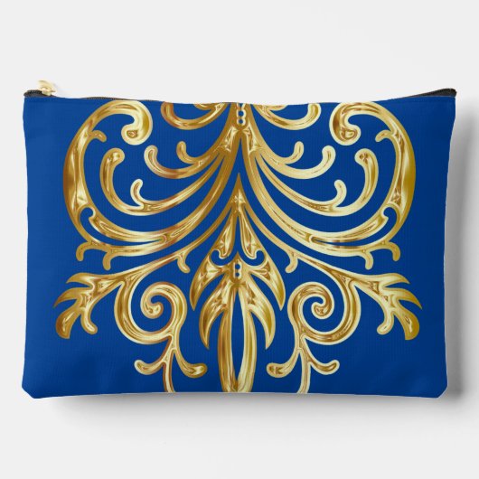 ダークブルー，クリスマスプレゼント機関®大 アクセサリーポーチ (正面)